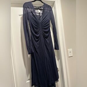 Midnight blue proenza schouler kirsten dress in crepe jersey
